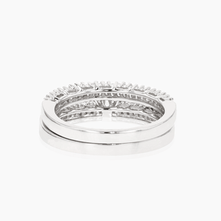 Deco Suite Ring, 18K White Gold and Diamonds