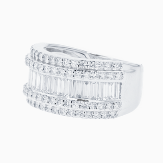 Deco Classic Ring, White Gold and Diamonds