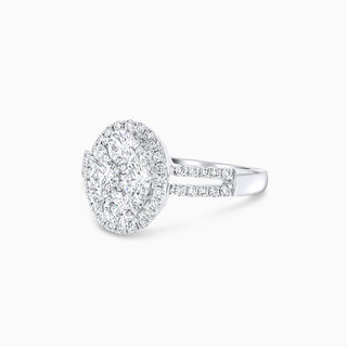 Seamless Oval Ring, White Gold and Diamonds