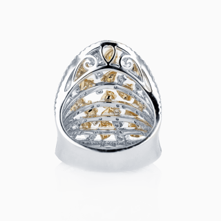 Starlight Cluster Ring, White, Yellow Gold and Diamonds